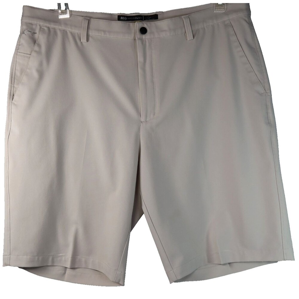 Greg Norman Men's Size 38 Microlux ML75 Golf Shorts Light Beige Play-Dry